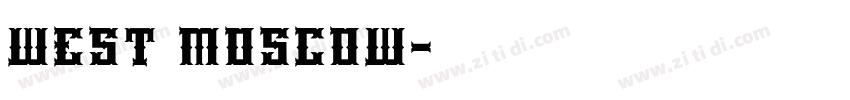 WEST MOSCOW字体转换